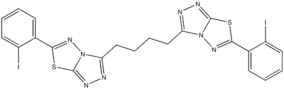 6-(2-iodophenyl)-3-{4-[6-(2-iodophenyl)[1,2,4]triazolo[3,4-b][1,3,4]thiadiazol-3-yl]butyl}[1,2,4]triazolo[3,4-b][1,3,4]thiadiazole