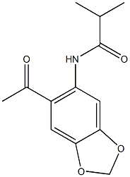 N-(6-acetyl-1,3-benzodioxol-5-yl)-2-methylpropanamide Struktur