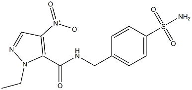N-[4-(aminosulfonyl)benzyl]-1-ethyl-4-nitro-1H-pyrazole-5-carboxamide