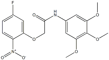 2-{5-fluoro-2-nitrophenoxy}-N-(3,4,5-trimethoxyphenyl)acetamide