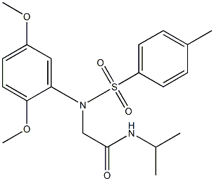 2-{2,5-dimethoxy[(4-methylphenyl)sulfonyl]anilino}-N-isopropylacetamide