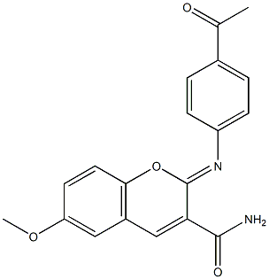 2-[(4-acetylphenyl)imino]-6-methoxy-2H-chromene-3-carboxamide
