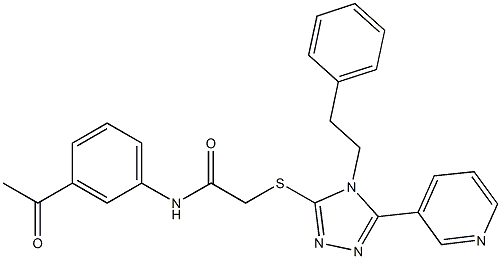 N-(3-acetylphenyl)-2-{[4-(2-phenylethyl)-5-(3-pyridinyl)-4H-1,2,4-triazol-3-yl]sulfanyl}acetamide