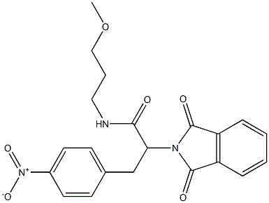 2-(1,3-dioxo-1,3-dihydro-2H-isoindol-2-yl)-3-{4-nitrophenyl}-N-(3-methoxypropyl)propanamide