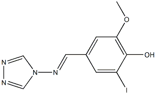 2-iodo-6-methoxy-4-[(4H-1,2,4-triazol-4-ylimino)methyl]phenol