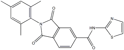 2-mesityl-1,3-dioxo-N-(1,3-thiazol-2-yl)-5-isoindolinecarboxamide
