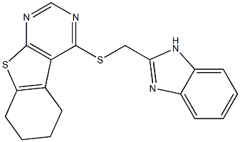 4-[(1H-benzimidazol-2-ylmethyl)sulfanyl]-5,6,7,8-tetrahydro[1]benzothieno[2,3-d]pyrimidine|