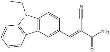 (E)-2-cyano-3-(9-ethyl-9H-carbazol-3-yl)-2-propenamide