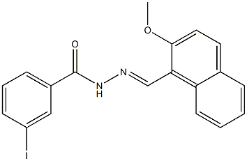 3-iodo-N'-[(E)-(2-methoxy-1-naphthyl)methylidene]benzohydrazide Structure