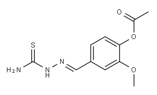 4-{[(E)-2-(aminocarbothioyl)hydrazono]methyl}-2-methoxyphenyl acetate