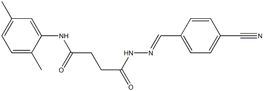 4-{2-[(E)-(4-cyanophenyl)methylidene]hydrazino}-N-(2,5-dimethylphenyl)-4-oxobutanamide