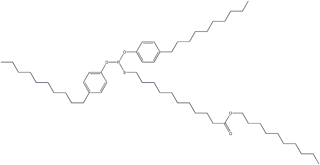 Thiophosphorous acid O,O-bis(4-decylphenyl)S-(11-decyloxy-11-oxoundecyl) ester