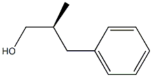 (S)-3-フェニル-2-メチル-1-プロパノール 化学構造式