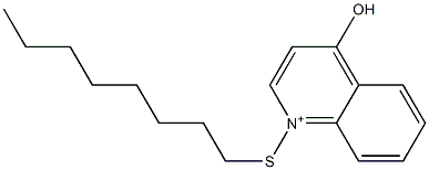 1-オクチルチオ-4-ヒドロキシキノリニウム 化学構造式