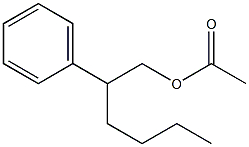 酢酸2-フェニルヘキシル 化学構造式