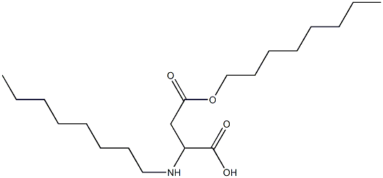 2-(オクチルアミノ)-3-(オクチルオキシカルボニル)プロピオン酸 化学構造式