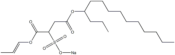 2-(Sodiosulfo)succinic acid 4-tetradecyl 1-(1-propenyl) ester Structure