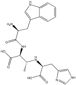 (2S,3R)-2-[(L-Tryptophyl)amino]-3-[[(1S)-2-(1H-imidazol-4-yl)-1-carboxyethyl]amino]butyric acid Structure