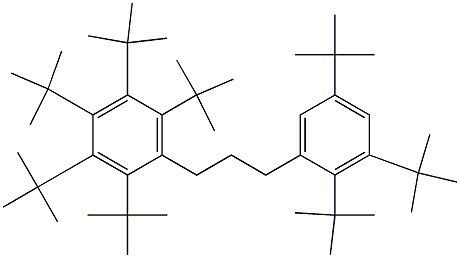 1-(ペンタ-tert-ブチルフェニル)-3-(2,3,5-トリ-tert-ブチルフェニル)プロパン 化学構造式