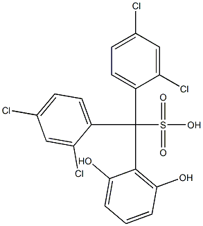 Bis(2,4-dichlorophenyl)(2,6-dihydroxyphenyl)methanesulfonic acid