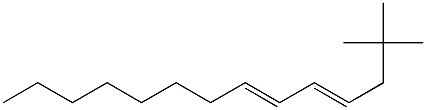 (4E,6E)-2,2-ジメチル-4,6-テトラデカジエン 化学構造式