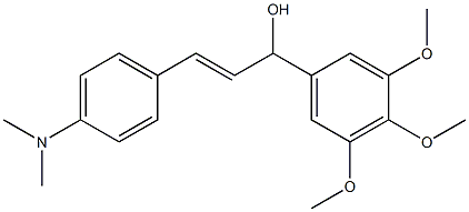 (E)-3-(4-Dimethylaminophenyl)-1-(3,4,5-trimethoxyphenyl)-2-propen-1-ol Struktur