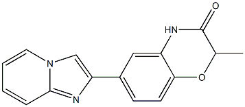 6-(イミダゾ[1,2-a]ピリジン-2-イル)-2-メチル-2H-1,4-ベンゾオキサジン-3(4H)-オン 化学構造式