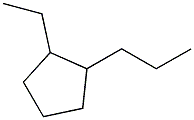 1-エチル-2-プロピルシクロペンタン 化学構造式