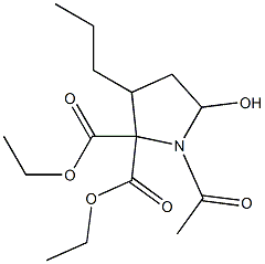 1-Acetyl-3-propyl-5-hydroxypyrrolidine-2,2-dicarboxylic acid diethyl ester