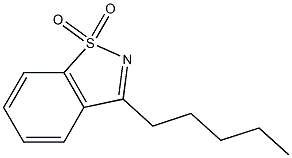 3-ペンチル-1,2-ベンゾイソチアゾール1,1-ジオキシド 化学構造式