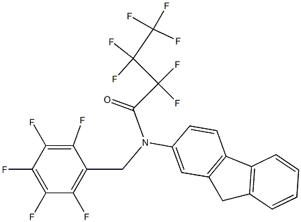 2-[(2,3,4,5,6-ペンタフルオロベンジル)(ヘプタフルオロブチリル)アミノ]-9H-フルオレン 化学構造式