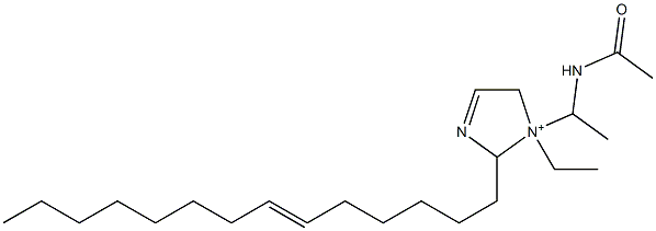 1-[1-(アセチルアミノ)エチル]-1-エチル-2-(6-テトラデセニル)-3-イミダゾリン-1-イウム 化学構造式