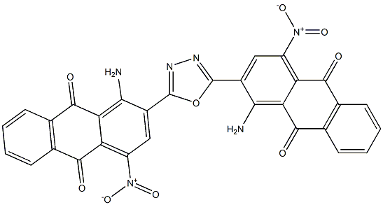 2,5-ジ(1-アミノ-4-ニトロアントラキノニル)-1,3,4-オキサジアゾール 化学構造式