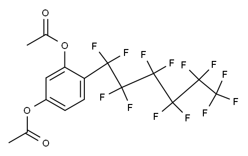 4-(Tridecafluorohexyl)benzene-1,3-diol diacetate Structure