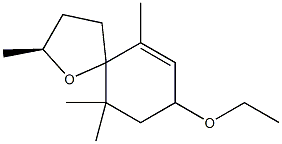 (2S)-8-Ethoxy-2,6,10,10-tetramethyl-1-oxaspiro[4.5]dec-6-ene Structure