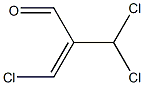 (E)-3-クロロ-2-(ジクロロメチル)プロペナール 化学構造式