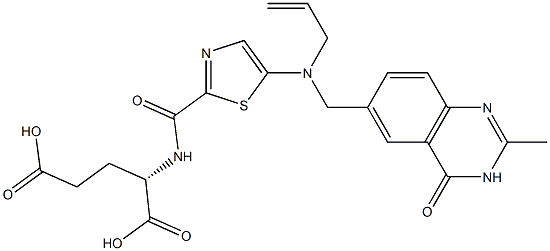 (2S)-2-[5-[N-(2-Propenyl)-N-[[(3,4-dihydro-2-methyl-4-oxoquinazolin)-6-yl]methyl]amino]-2-thiazolylcarbonylamino]glutaric acid|