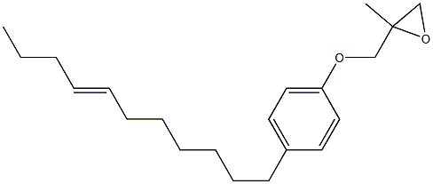 4-(7-ウンデセニル)フェニル2-メチルグリシジルエーテル 化学構造式