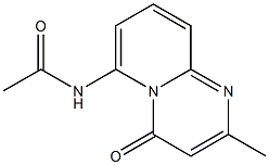6-アセチルアミノ-2-メチル-4H-ピリド[1,2-a]ピリミジン-4-オン 化学構造式