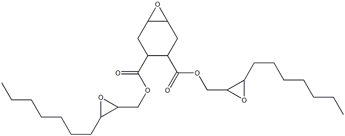 7-オキサビシクロ[4.1.0]ヘプタン-3,4-ジカルボン酸ビス(2,3-エポキシデカン-1-イル) 化学構造式