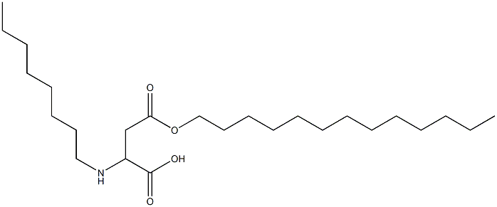 2-(オクチルアミノ)-3-(トリデシルオキシカルボニル)プロピオン酸 化学構造式