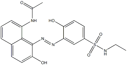 3-(8-Acetylamino-2-hydroxy-1-naphtylazo)-N-ethyl-4-hydroxybenzenesulfonamide