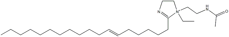 1-[2-(アセチルアミノ)エチル]-1-エチル-2-(6-オクタデセニル)-2-イミダゾリン-1-イウム 化学構造式