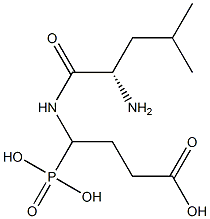 4-(L-ロイシルアミノ)-4-ホスホノ酪酸 化学構造式