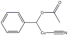 [アセチルオキシ(フェニル)メチル]シアノ銅(II) 化学構造式