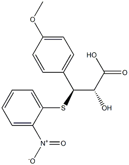 (2S,3S)-3-(2-Nitrophenylthio)-2-hydroxy-3-(4-methoxyphenyl)propionic acid Structure