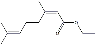 (Z)-3,7-ジメチル-2,6-オクタジエン酸エチル 化学構造式