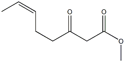 (Z)-3-オキソ-6-オクテン酸メチル 化学構造式
