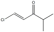 (E)-1-クロロ-4-メチル-1-ペンテン-3-オン 化学構造式