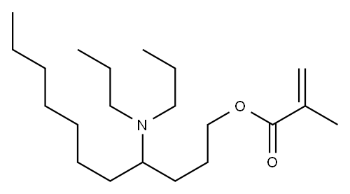 メタクリル酸4-(ジプロピルアミノ)ウンデシル 化学構造式